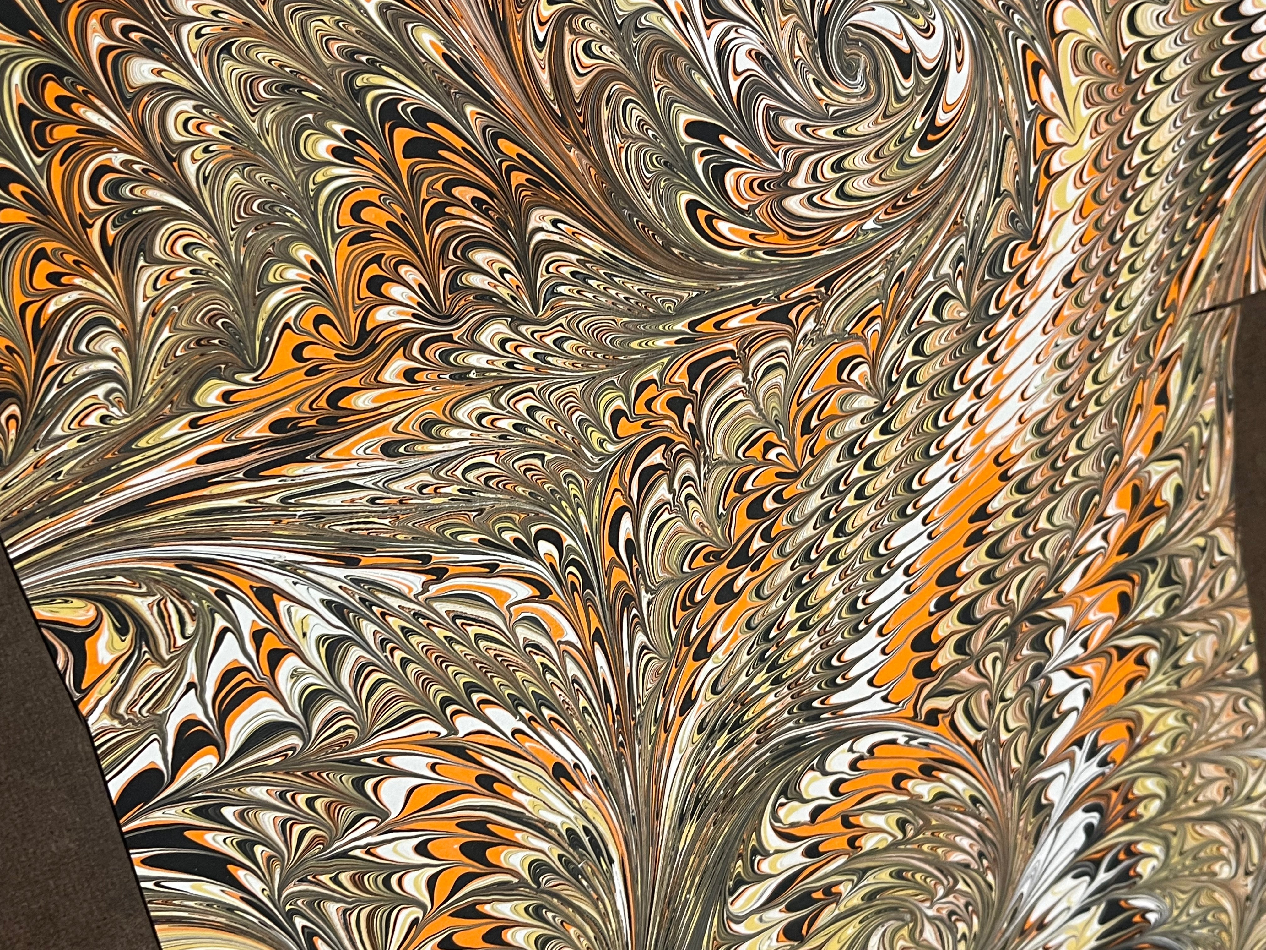 Halloween Marbled Paper Half Sheet