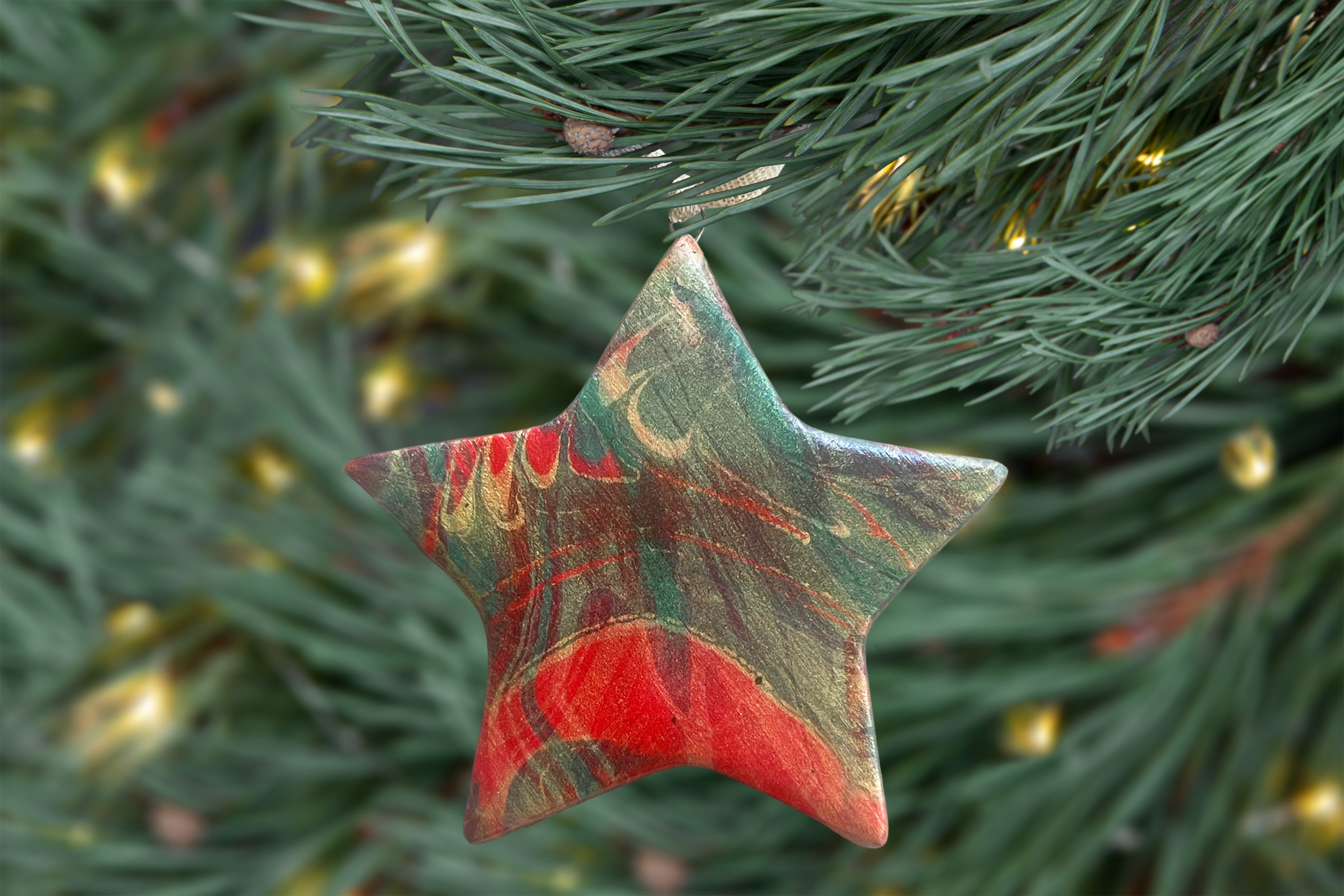 Christmas Cheer Ceramic Star