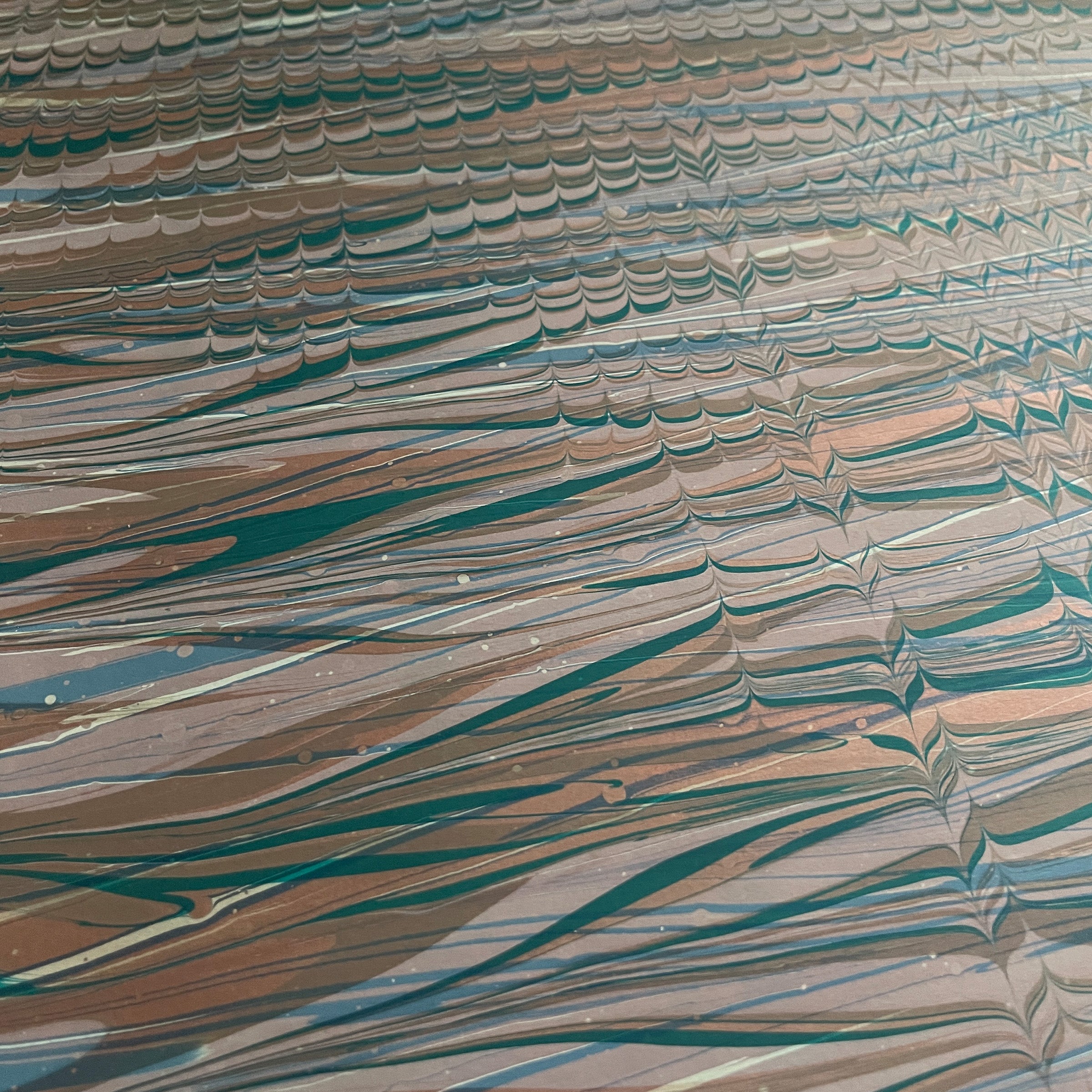 Turquoise and Drift Wood Overmarble