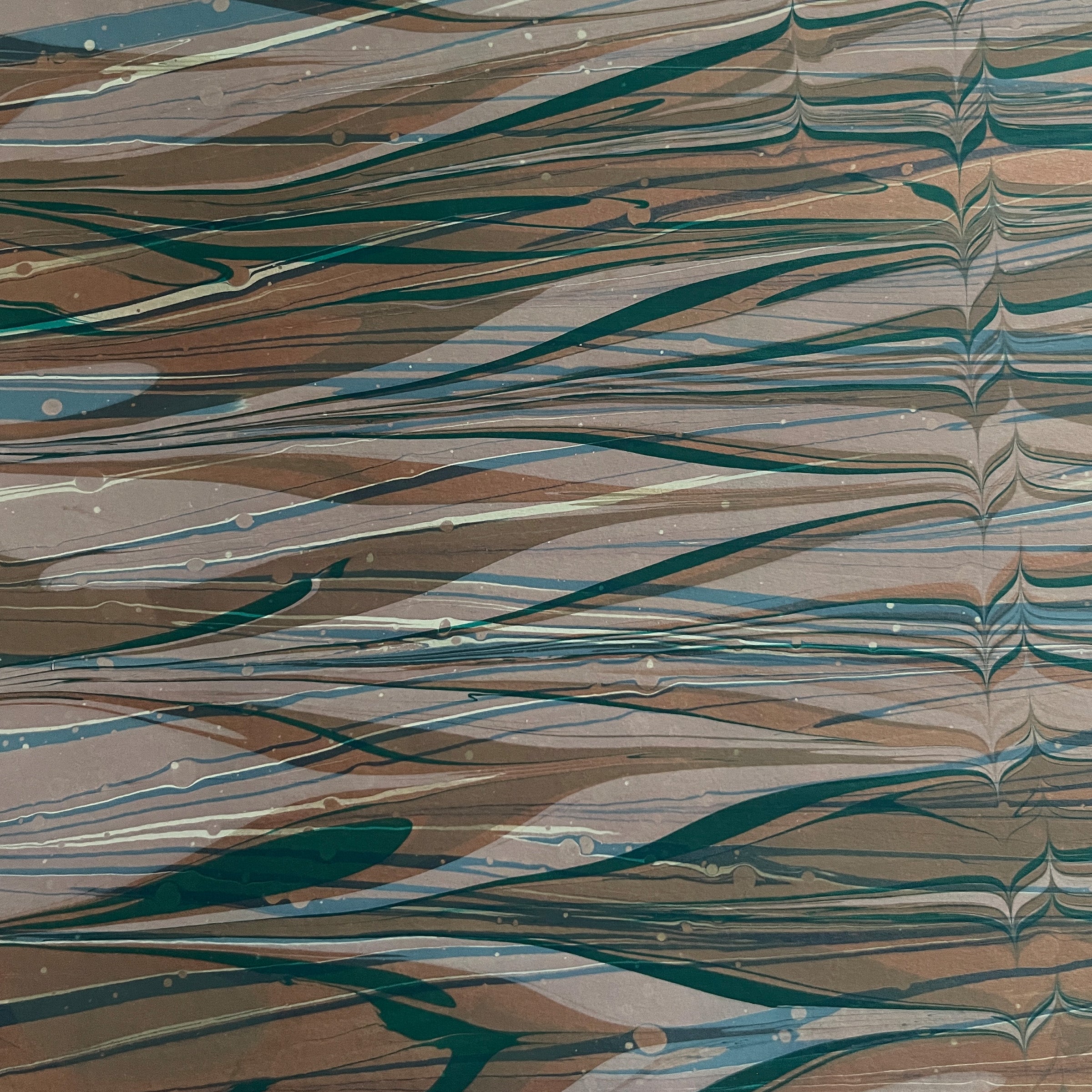 Turquoise and Drift Wood Overmarble