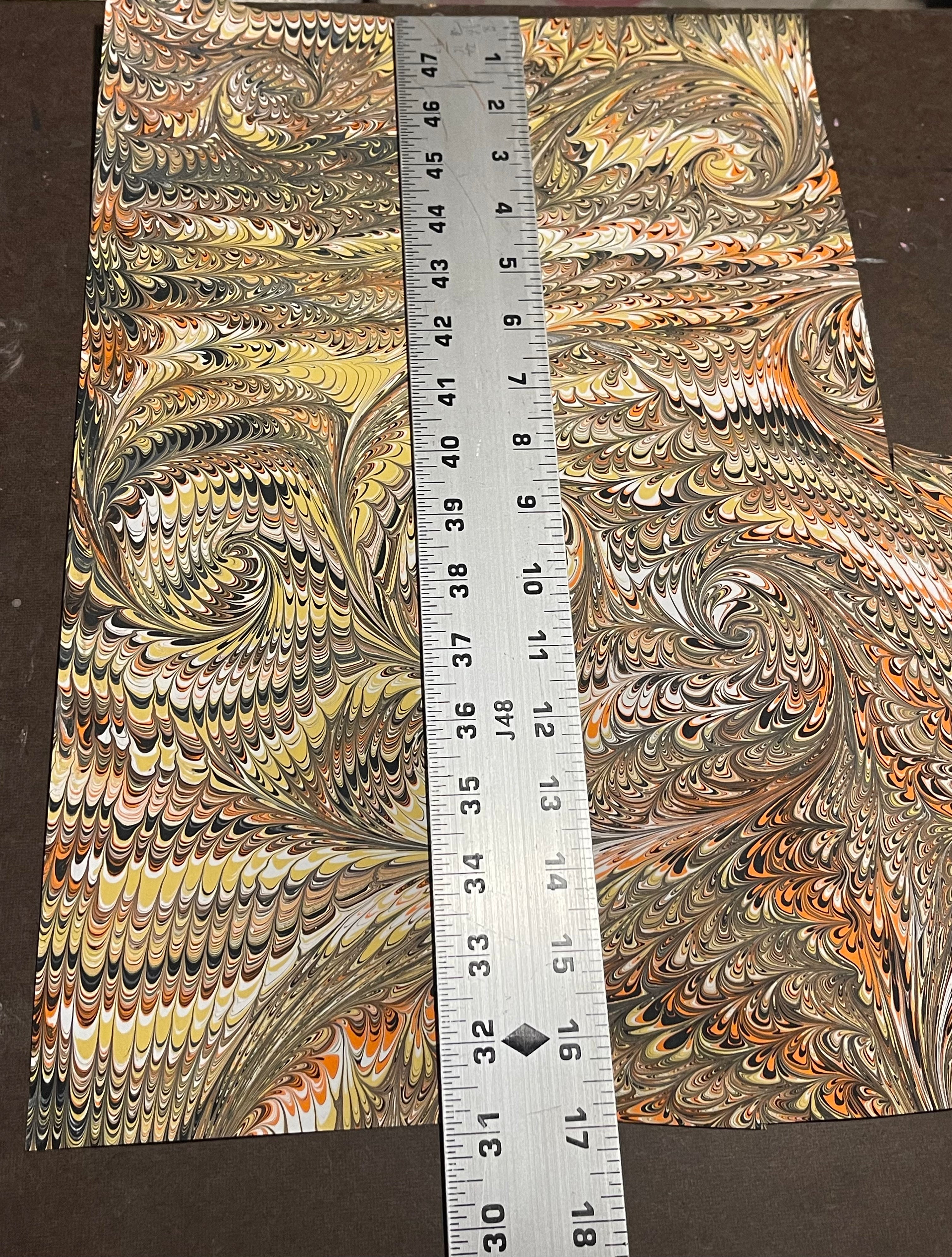 Halloween Marbled Paper Half Sheet