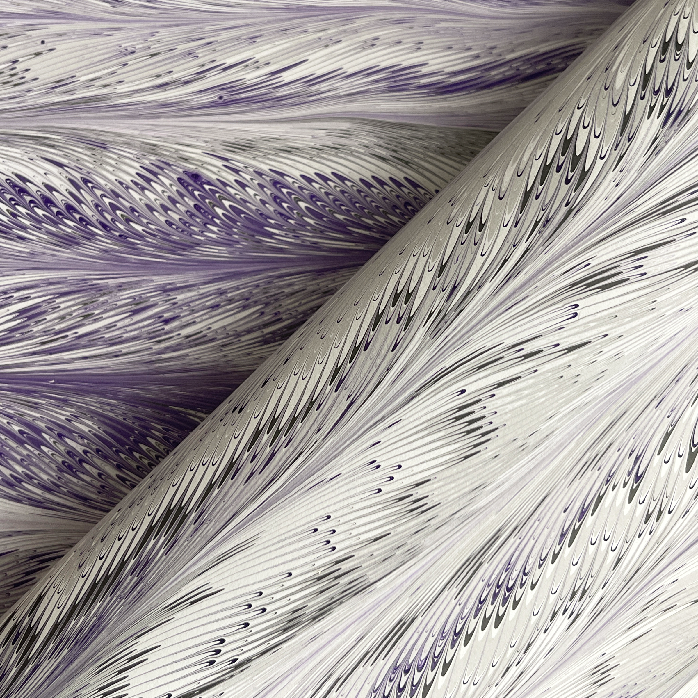 Fine Feathered Amethyst Fog (Set of 2)