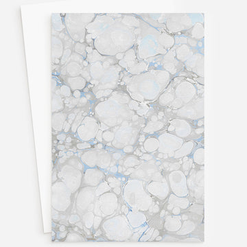 Notecards with an elegant gray and blue stone pattern, perfect for sophisticated correspondence and personal messages.